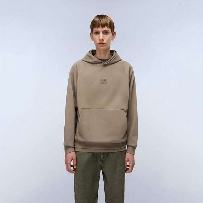  Napapijri B-Elevated Logo Erkek Kahverengi Sweatshirt