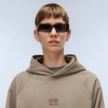  Napapijri B-Elevated Logo Erkek Kahverengi Sweatshirt