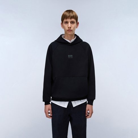  Napapijri B-Elevated Logo Erkek Siyah Sweatshirt