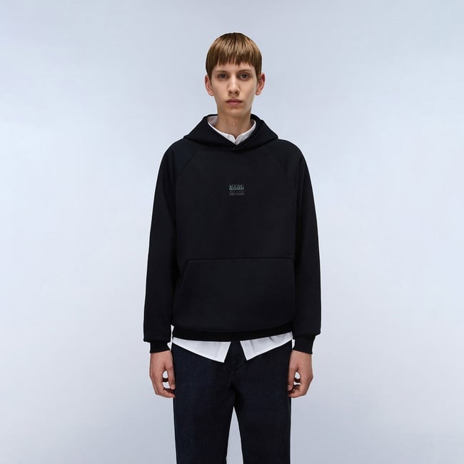  Napapijri B-Elevated Logo Erkek Siyah Sweatshirt