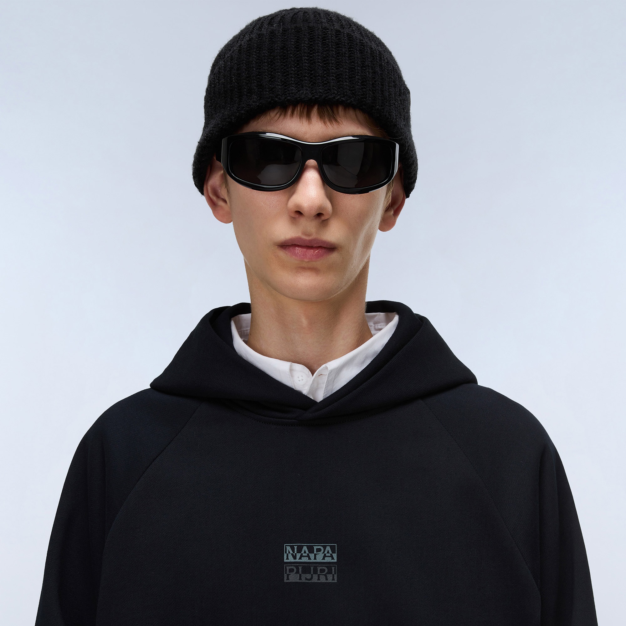 Napapijri B-Elevated Logo Erkek Siyah Sweatshirt