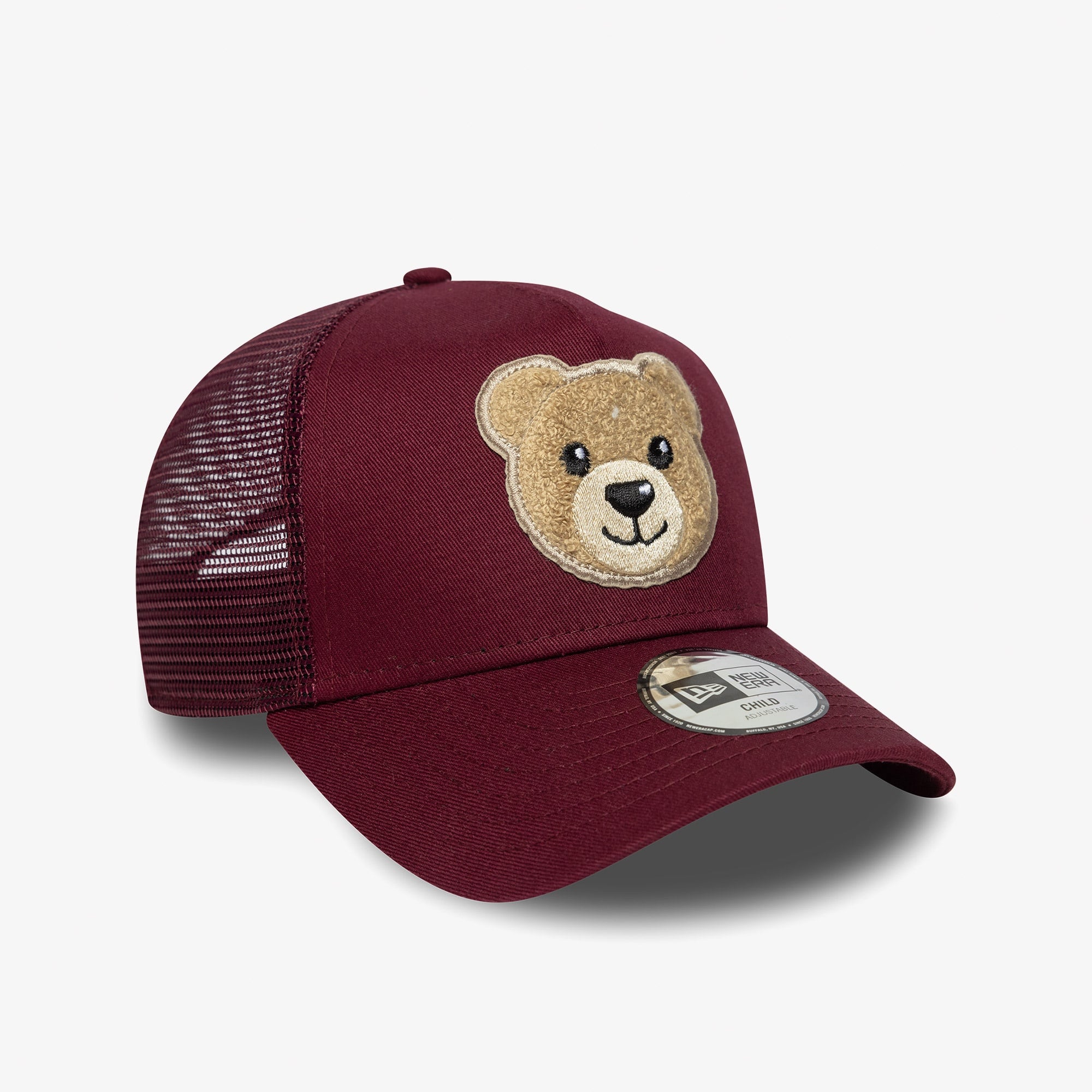 New Era Boucle Bear Trucker Çocuk Bordo Şapka