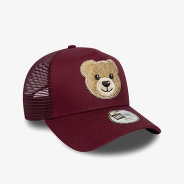  New Era Boucle Bear Trucker Çocuk Bordo Şapka