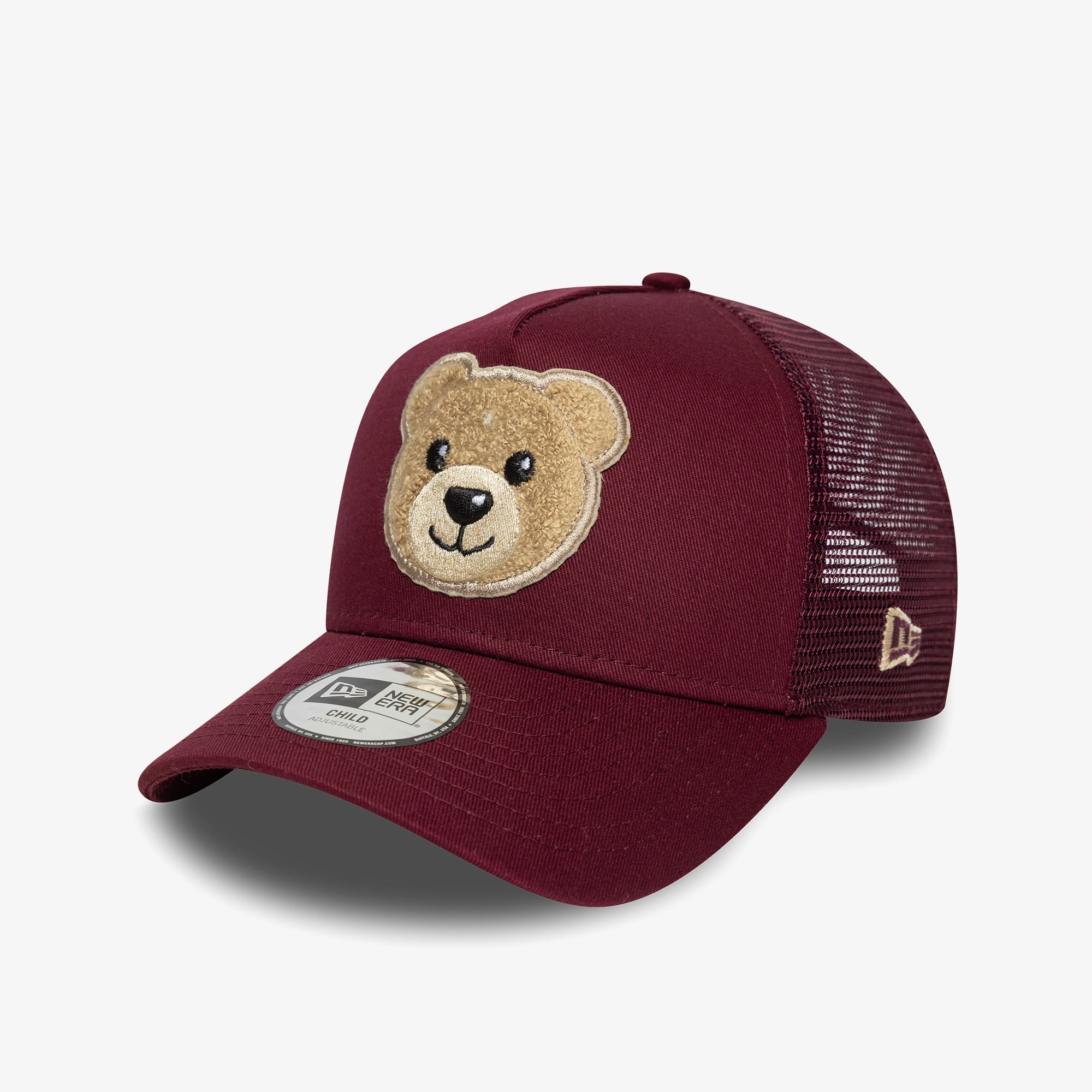 New Era Boucle Bear Trucker Çocuk Bordo Şapka
