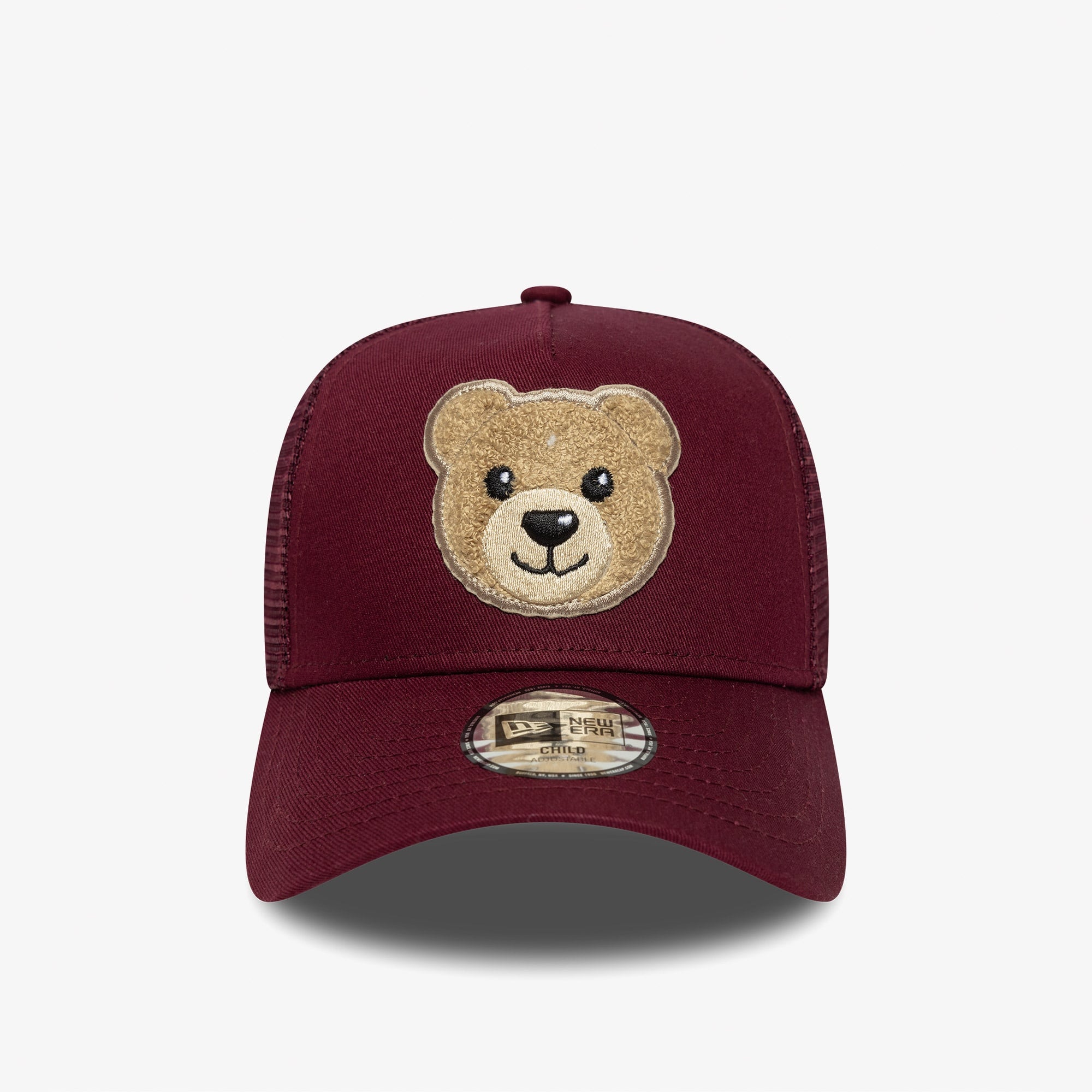 New Era Boucle Bear Trucker Çocuk Bordo Şapka