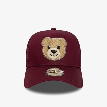  New Era Boucle Bear Trucker Çocuk Bordo Şapka