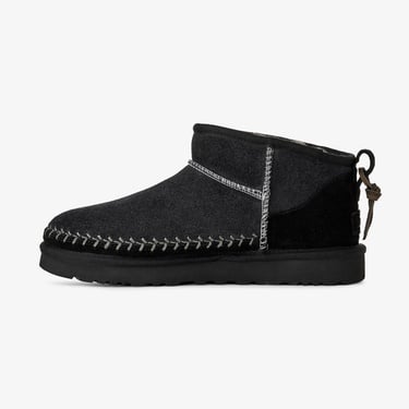  UGG Classic Ultra Mini Biarritz Kadın Siyah Bot