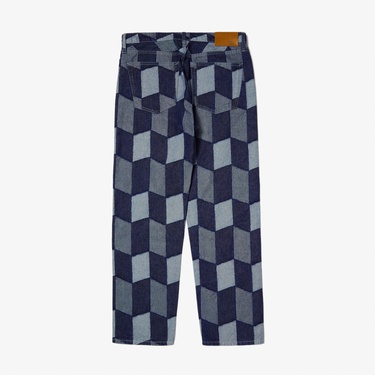  Huf Patchwork Denim Erkek Lacivert Pantolon