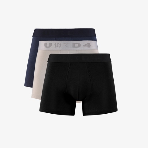  UNITED4 Classic 3lü Erkek Siyah Boxer