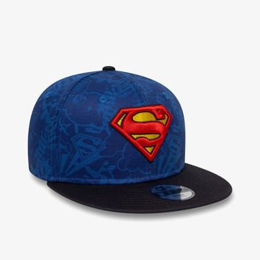  New Era  Dc 9Fifty Supman  Baz Çocuk Mavi Şapka