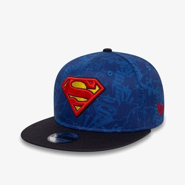  New Era  Dc 9Fifty Supman  Baz Çocuk Mavi Şapka