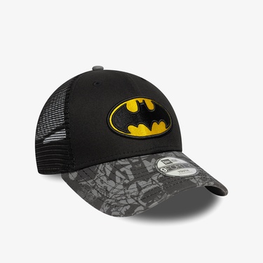  New Era  Dc 9Forty Trucker Batman Çocuk Siyah Şapka
