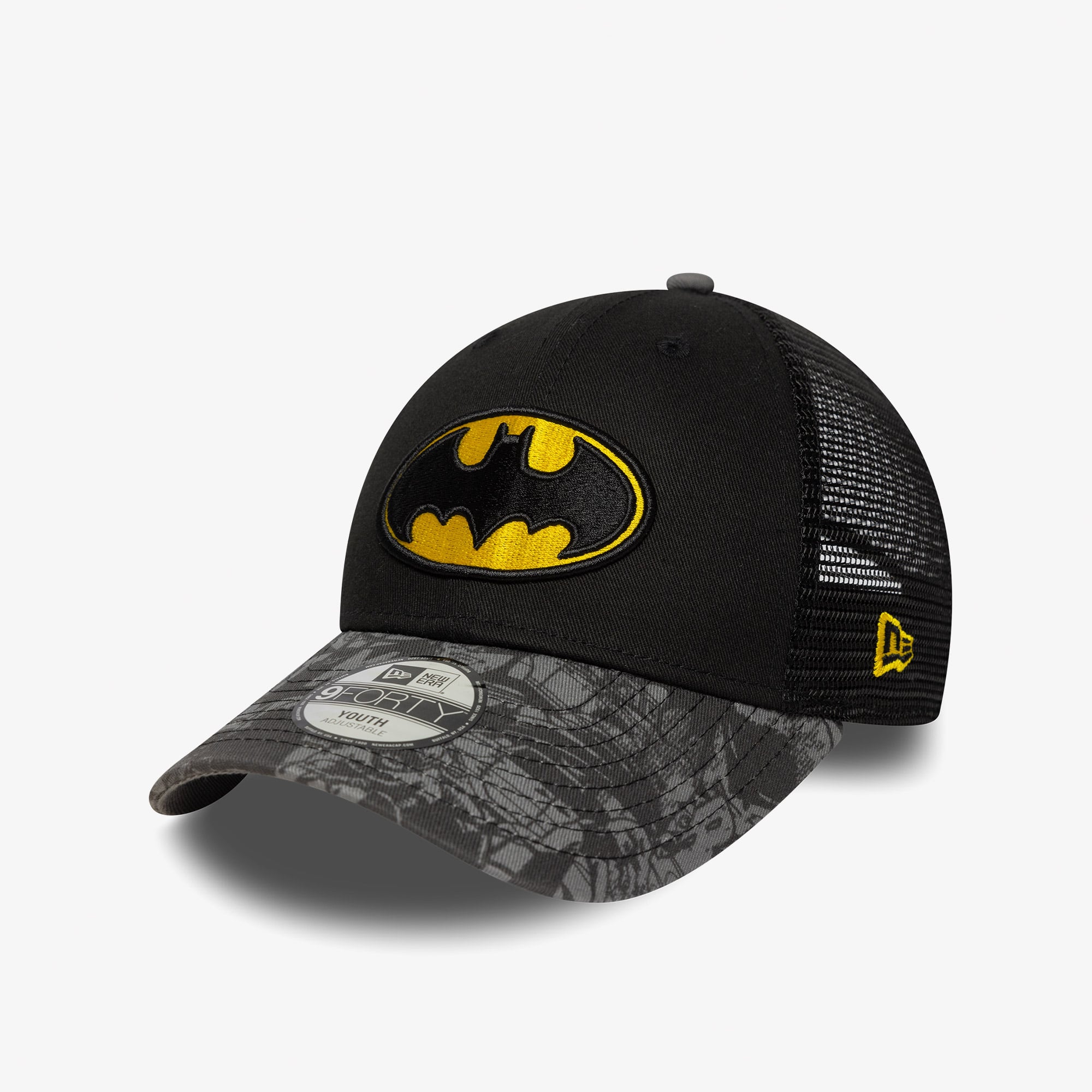  New Era  Dc 9Forty Trucker Batman Çocuk Siyah Şapka