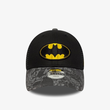  New Era  Dc 9Forty Trucker Batman Çocuk Siyah Şapka