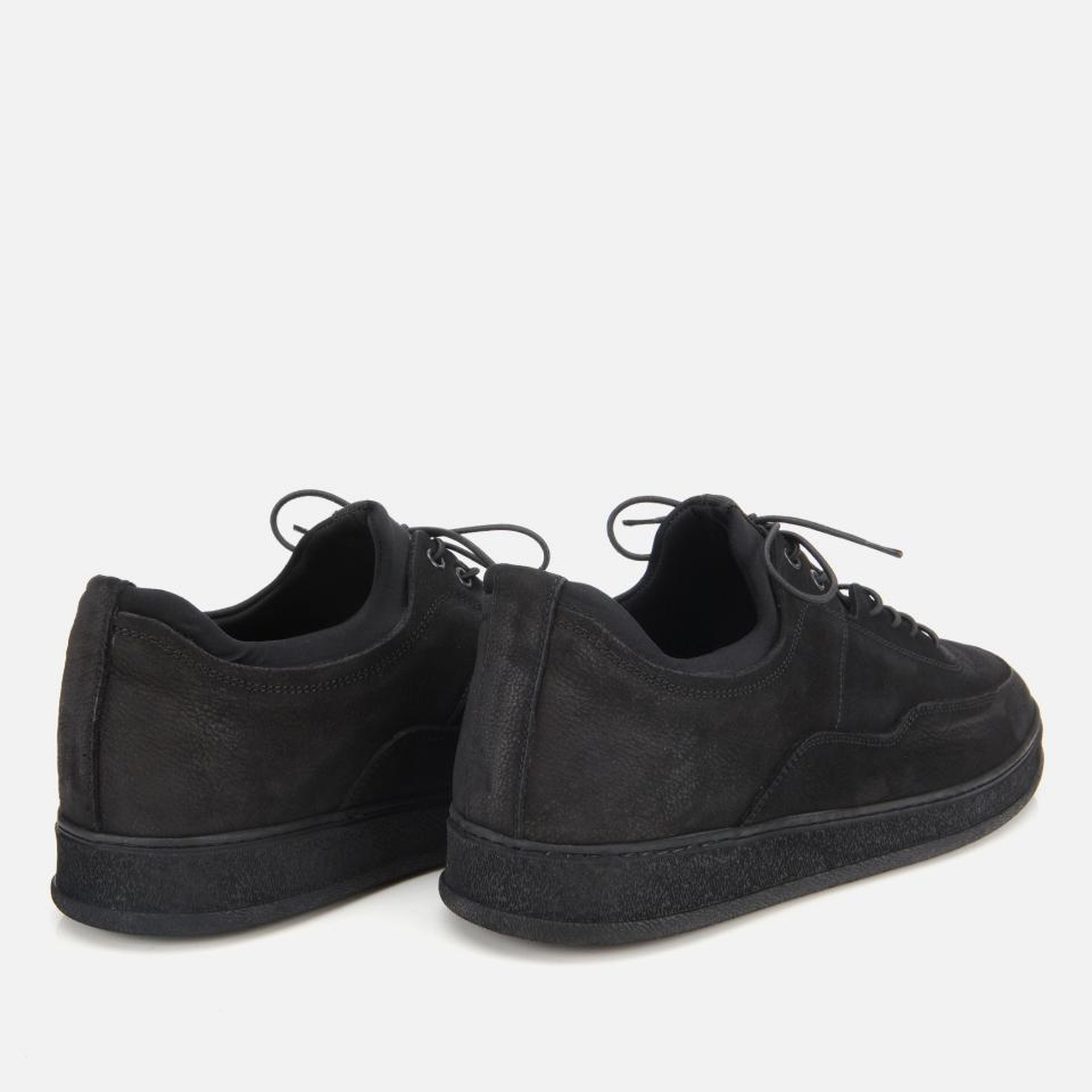 Erkek Nubuk Deri Siyah Rahat Tabanlı Spor Ayakkabı