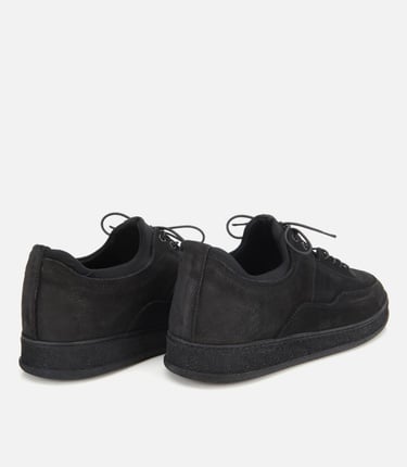  Erkek Nubuk Deri Siyah Rahat Tabanlı Spor Ayakkabı