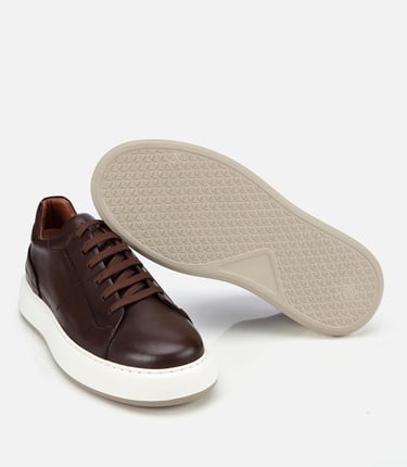  Erkek Deri Kahverengi Yumuşak Dokulu Günlük Ayakkabı