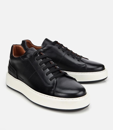  Erkek Deri Siyah Yumuşak Dokulu Günlük Ayakkabı