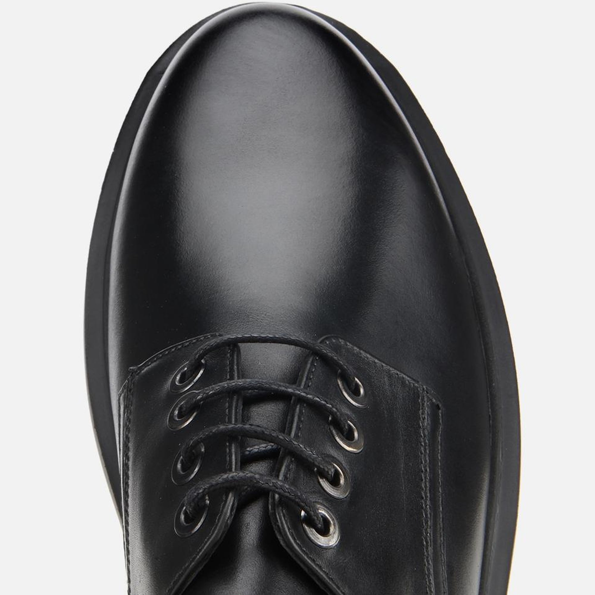 Erkek Deri Siyah Bağcıklı Günlük Ayakkabı