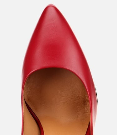  Kadın Deri Kırmızı Yüksek Topuklu Stiletto
