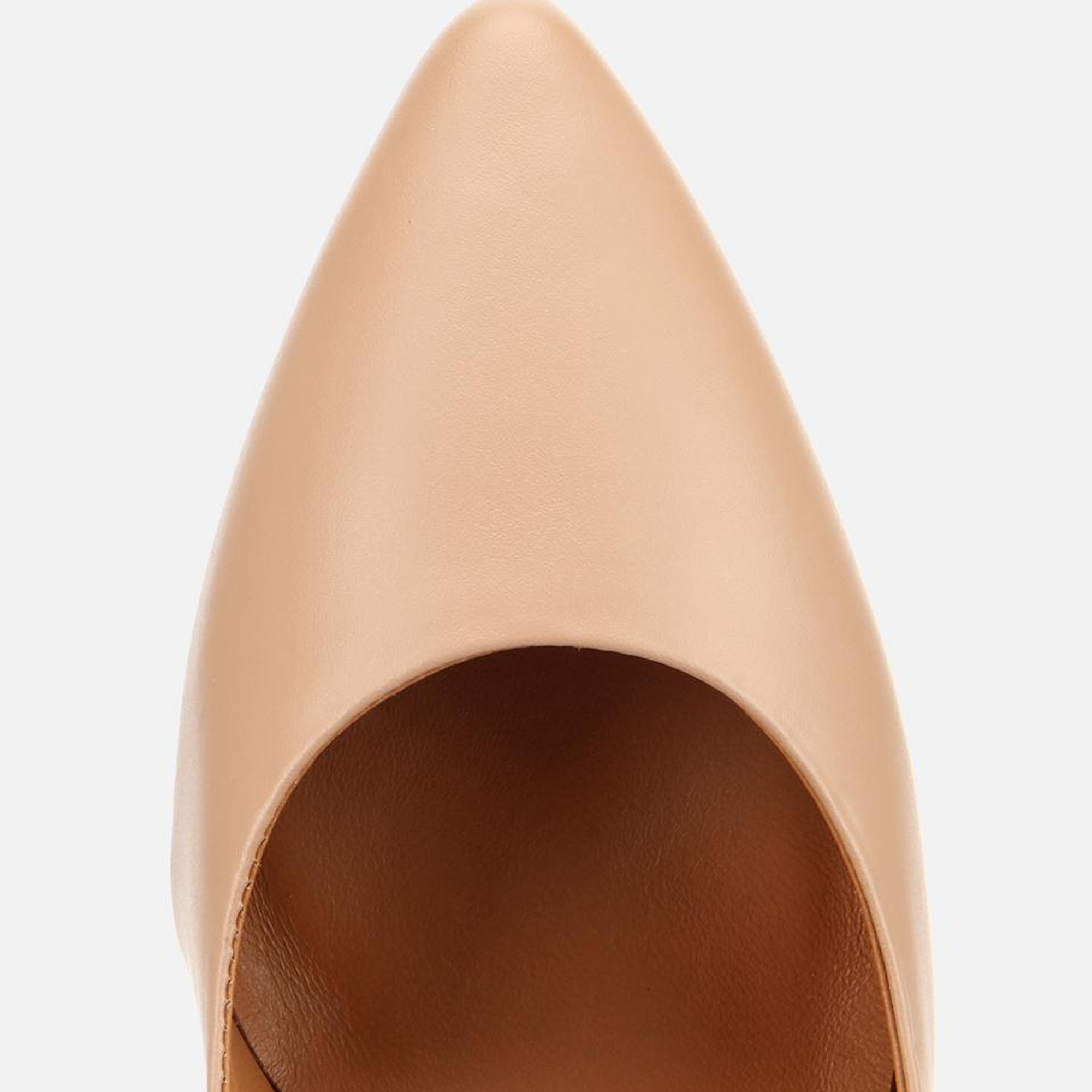 Kadın Deri Bej Yüksek Topuklu Stiletto