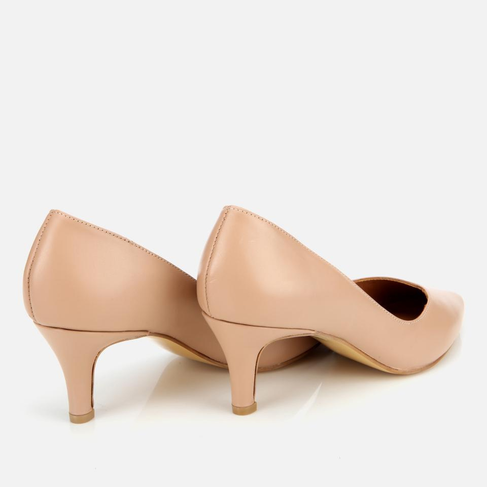 Kadın Deri Bej İnce Topuklu Stiletto