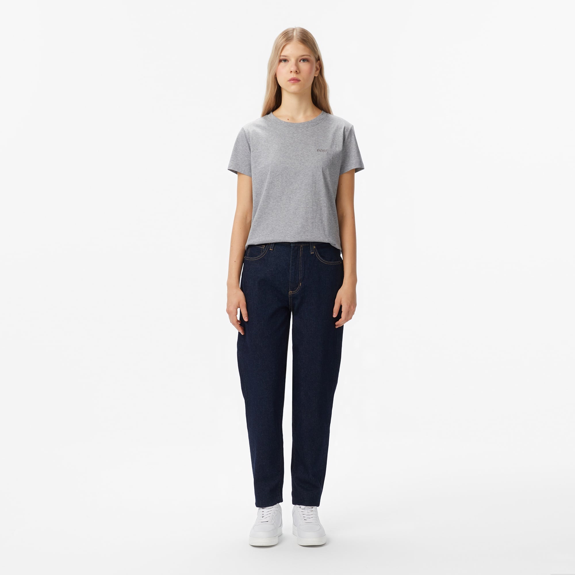 Boss Kadın Gri T-Shirt