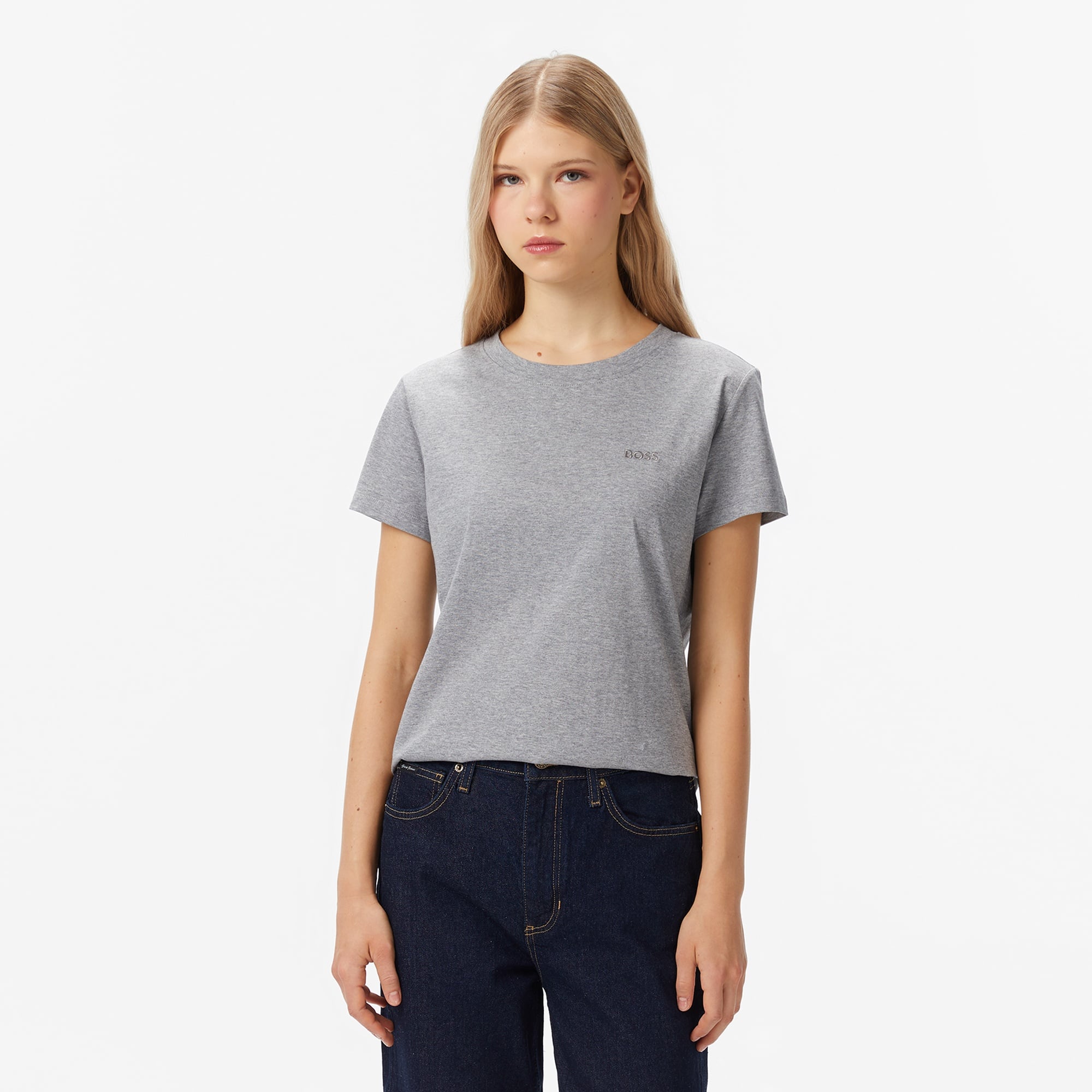 Boss Kadın Gri T-Shirt
