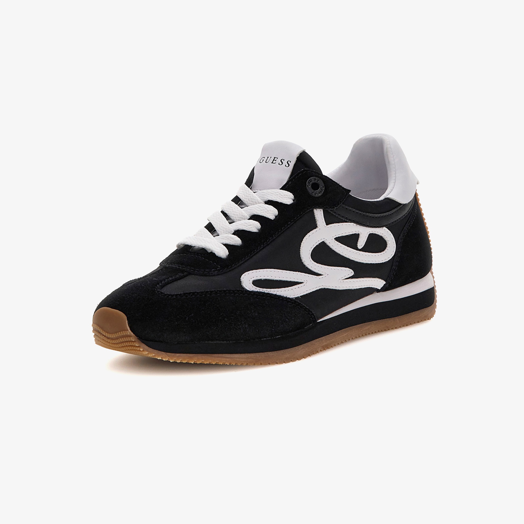 Guess Skroll Suede Kadın Siyah Sneaker