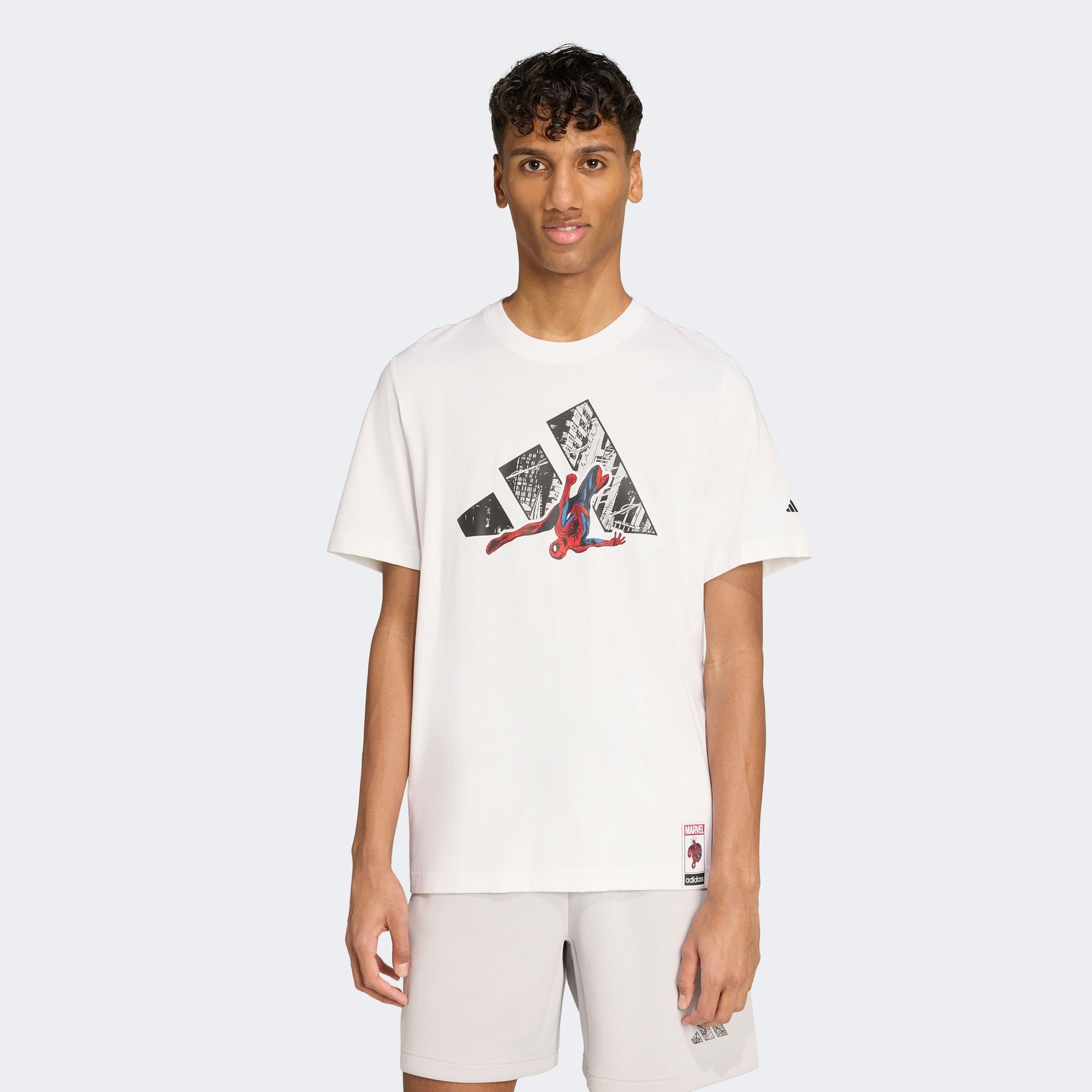 adidas M Spıderman T-S Erkek Beyaz T-Shirt