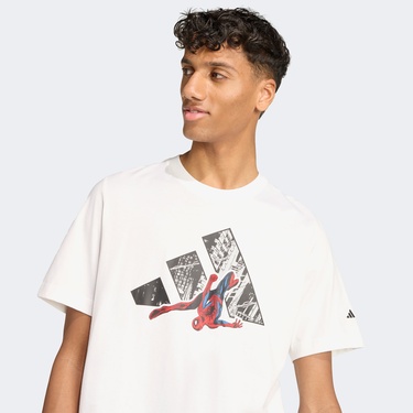  adidas M Spıderman T-S Erkek Beyaz T-Shirt