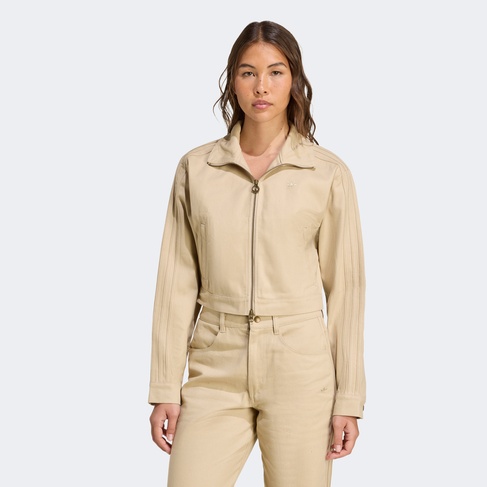  adidas Kadın Firebird Dimi Kısa Bej Eşofman Üstü