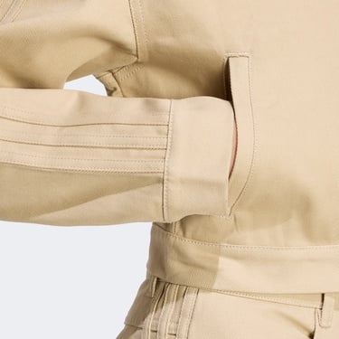  adidas Kadın Firebird Dimi Kısa Bej Eşofman Üstü