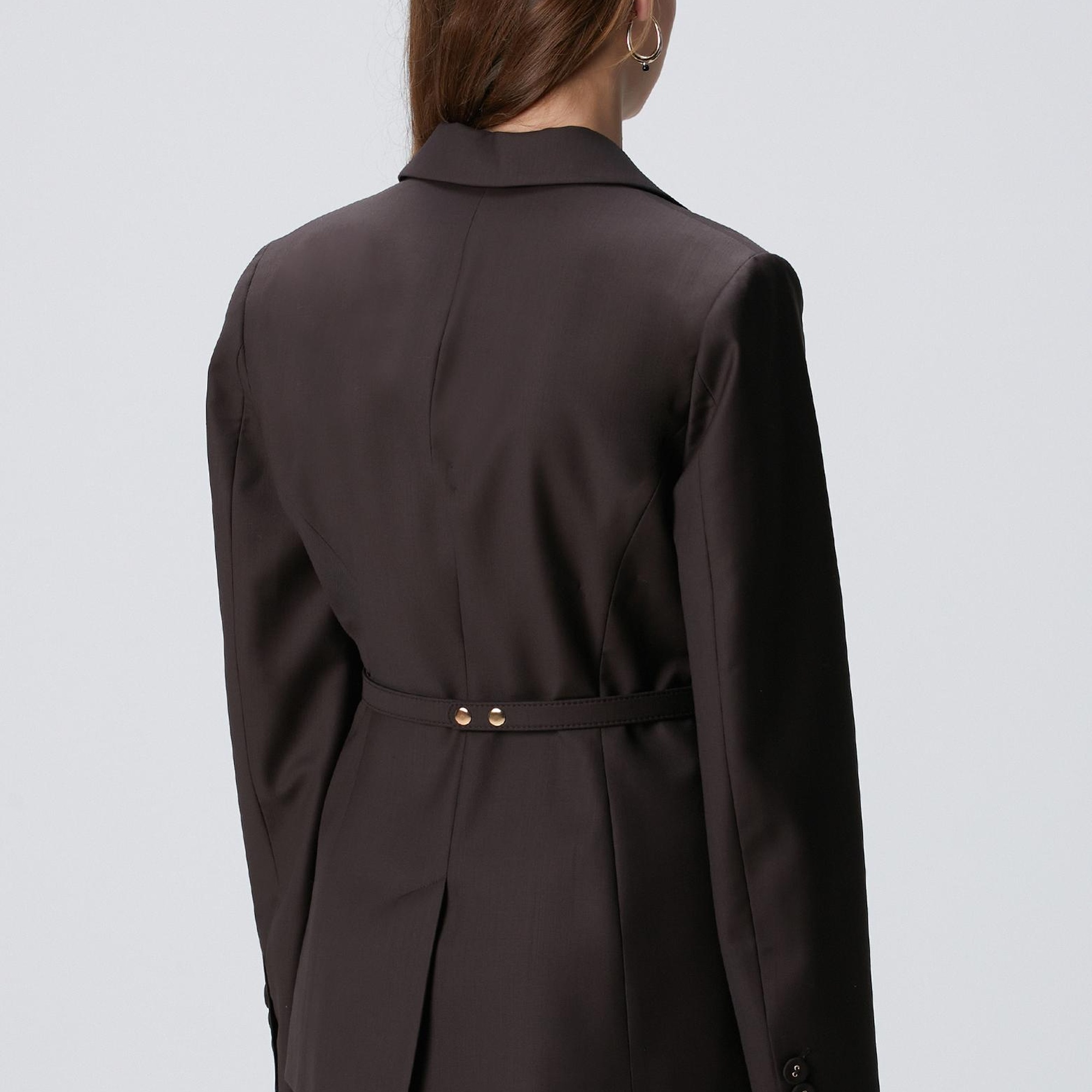 Network Kadın Acı Kahve Yün Karışımlı Ceket