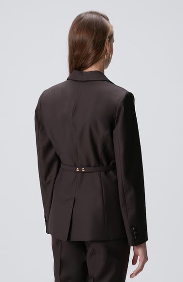  Network Kadın Acı Kahve Yün Karışımlı Ceket