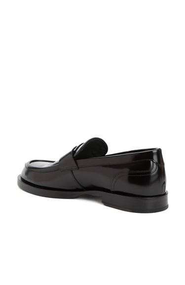  George Hogg Erkek Siyah Deri Loafer