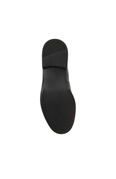  George Hogg Erkek Siyah Deri Loafer