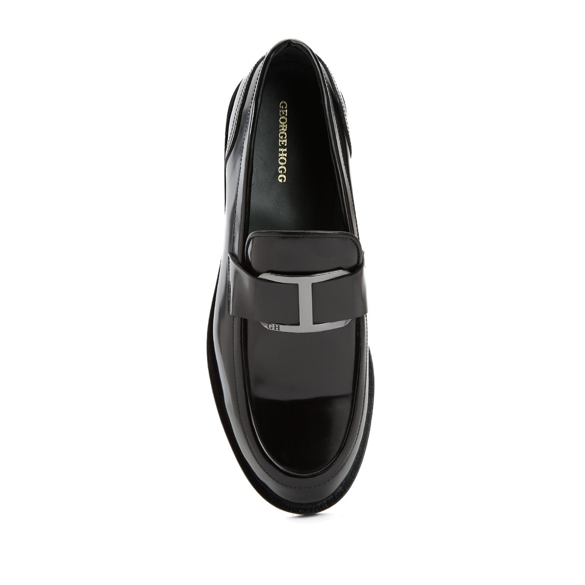 George Hogg Erkek Siyah Deri Loafer