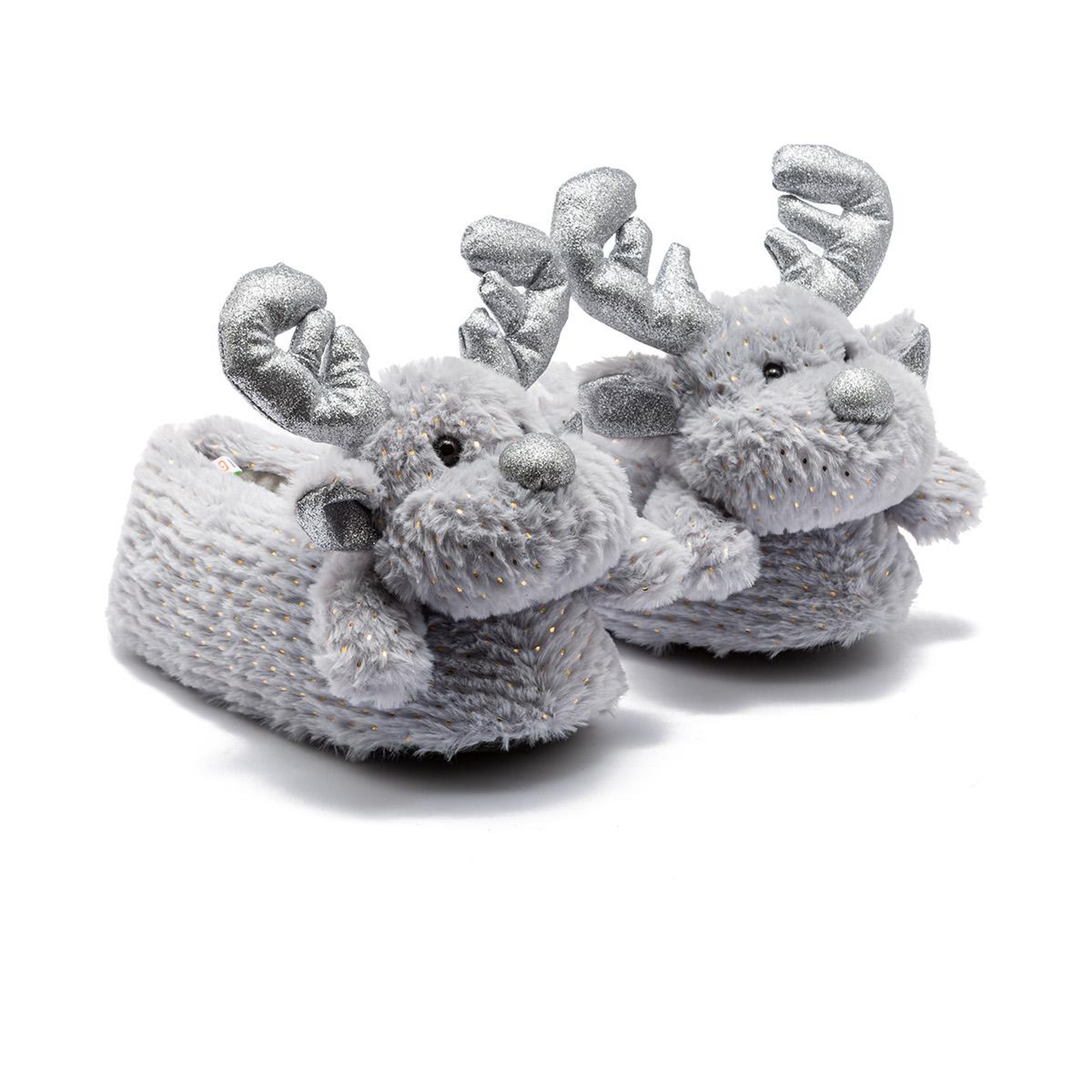 Geyik Star Kadın, Garson Boy Hayvanlı Panduf Gri 36/41