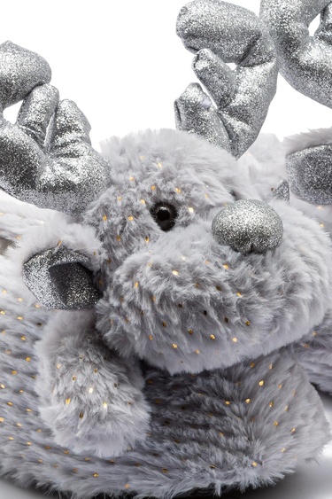  Geyik Star Kadın, Garson Boy Hayvanlı Panduf Gri 36/41