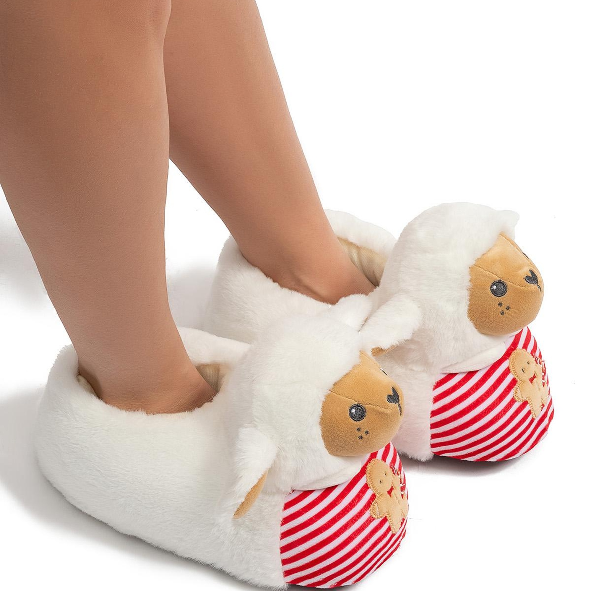 Kuzu Kadın Hayvanlı Panduf Beyaz 36/41