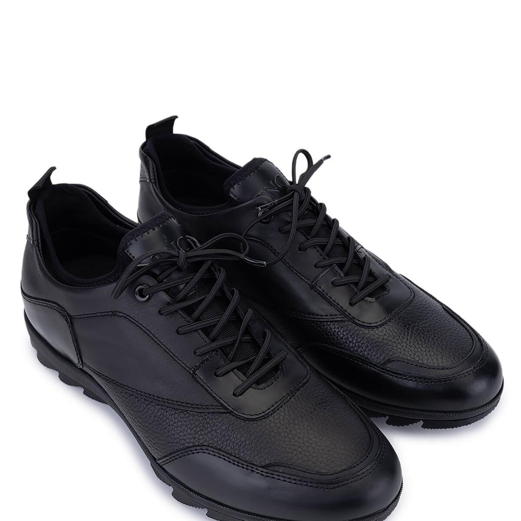 Tamer Tanca Erkek Hakiki Deri Siyah Deri Casual Ayakkabı