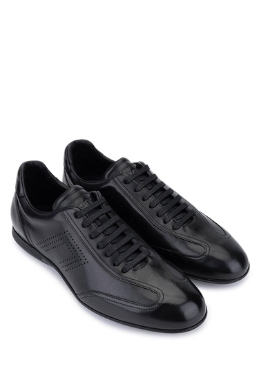  Tamer Tanca Erkek Hakiki Deri Siyah Antik Casual Ayakkabı