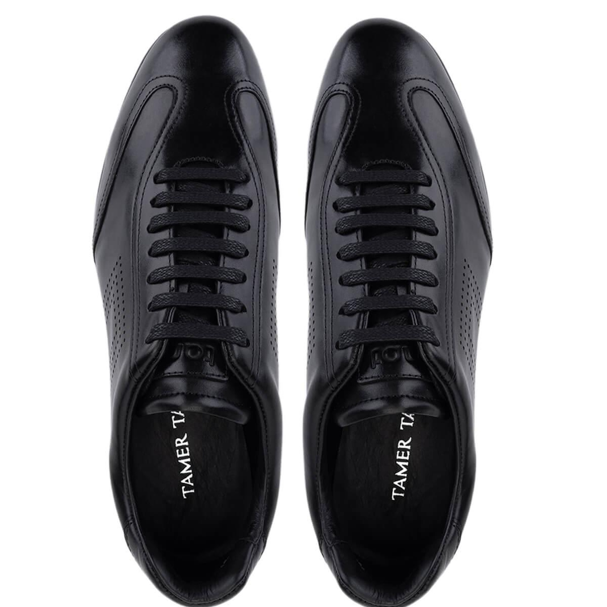 Tamer Tanca Erkek Hakiki Deri Siyah Antik Casual Ayakkabı