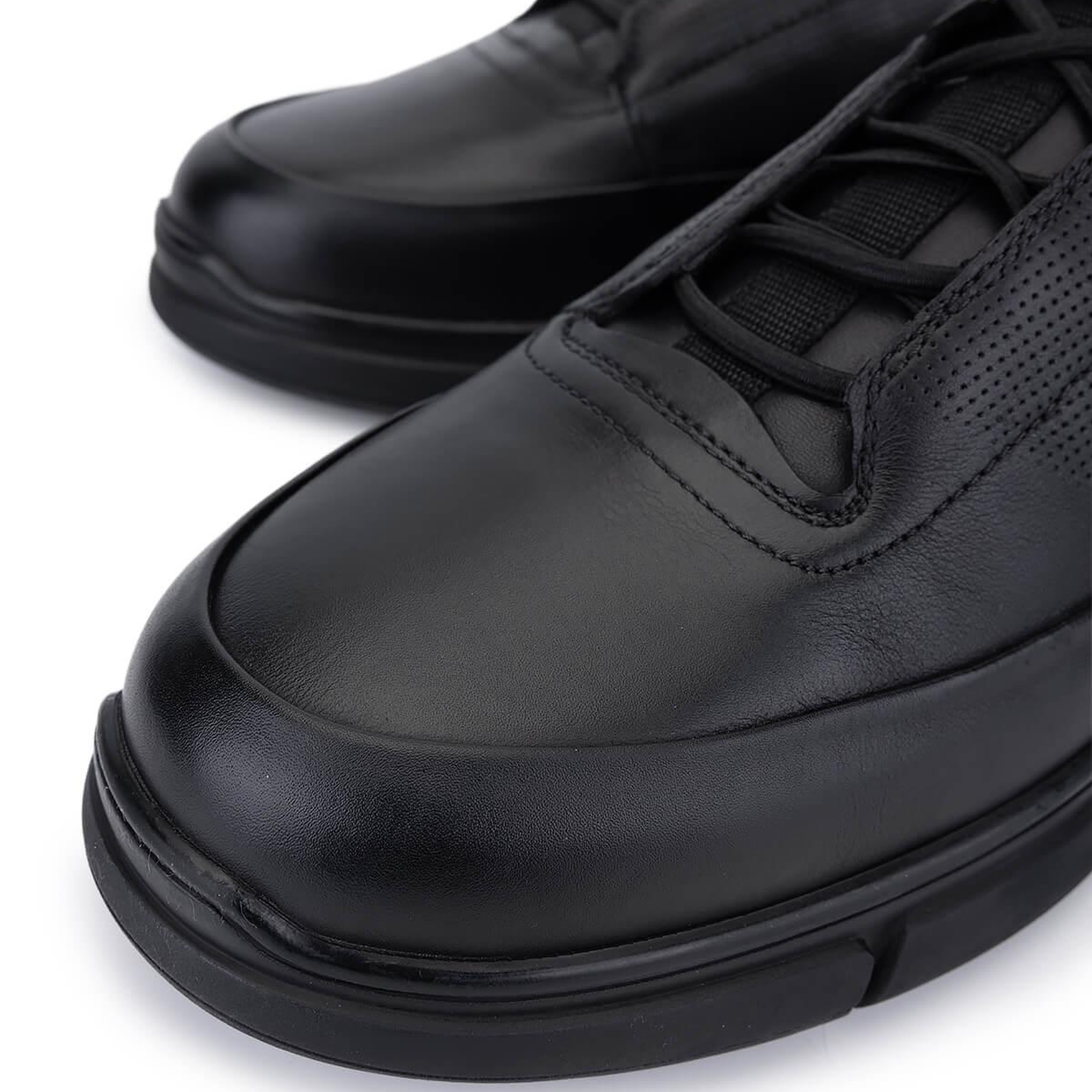 Tamer Tanca Erkek Hakiki Deri Siyah Deri Casual Ayakkabı