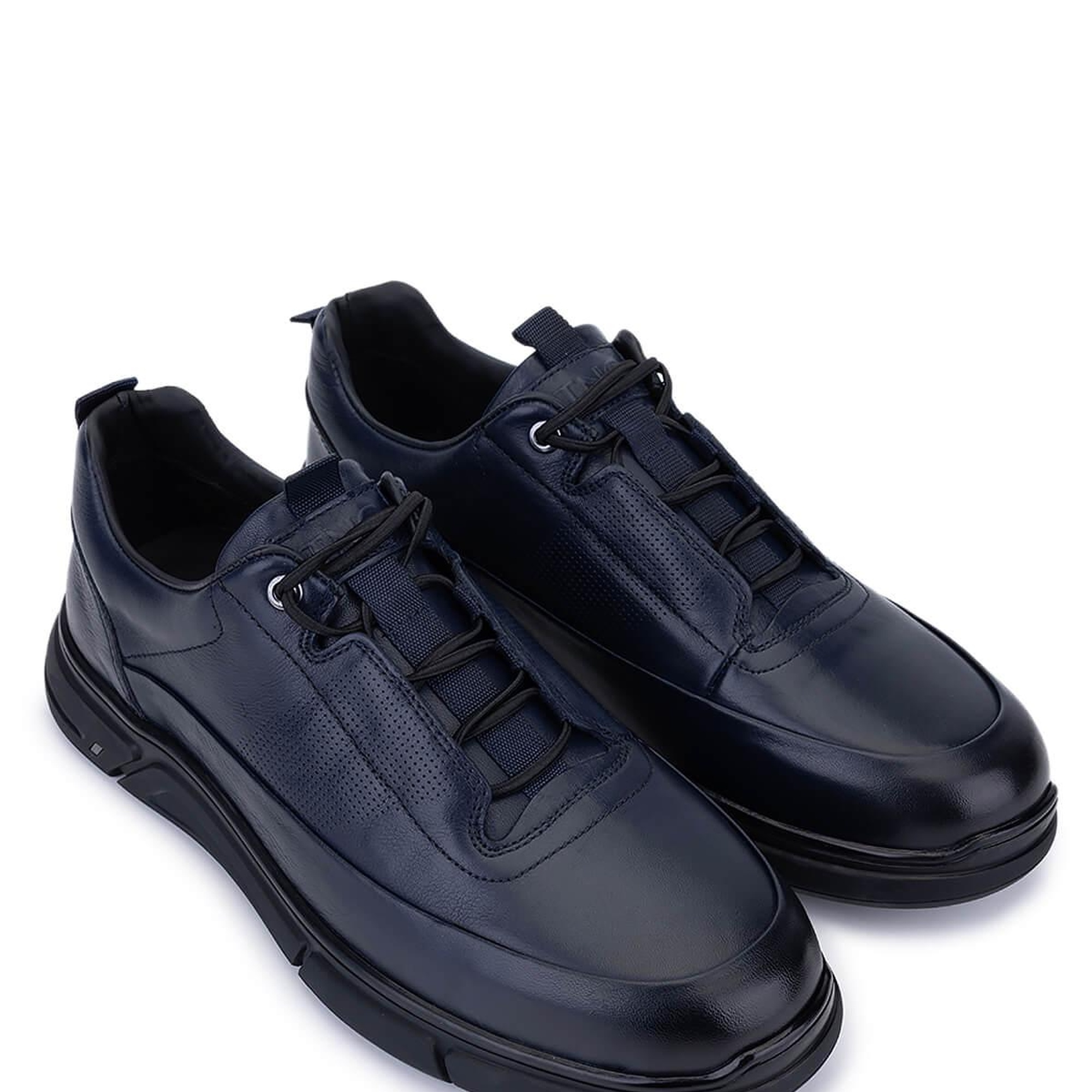 Tamer Tanca Erkek Hakiki Deri Lacivert Casual Ayakkabı