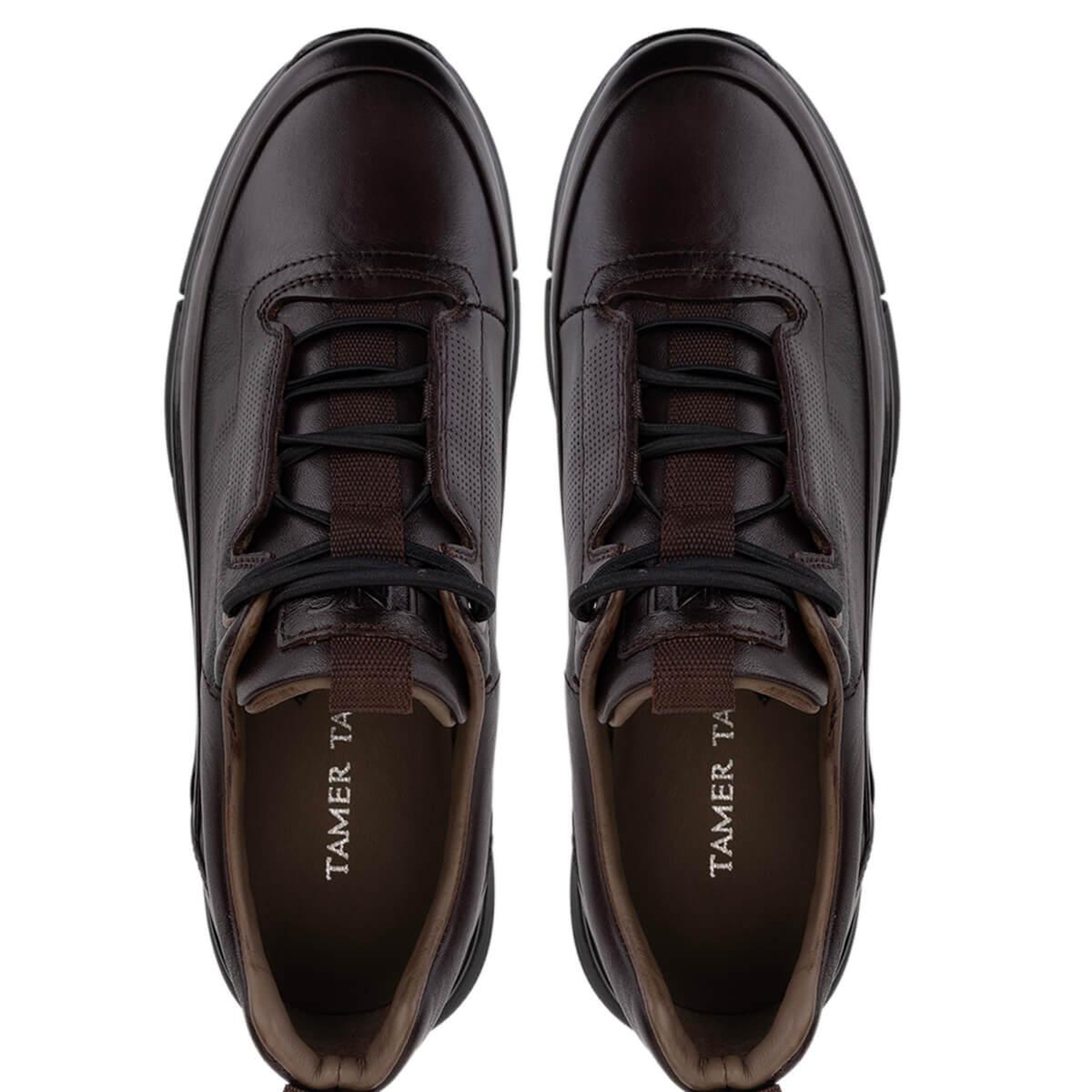 Tamer Tanca Erkek Hakiki Deri Kahverengi Casual Ayakkabı