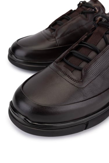  Tamer Tanca Erkek Hakiki Deri Kahverengi Casual Ayakkabı