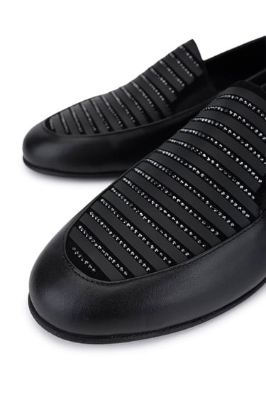  Tamer Tanca Kadın Hakiki Deri Siyah Loafer Ayakkabı