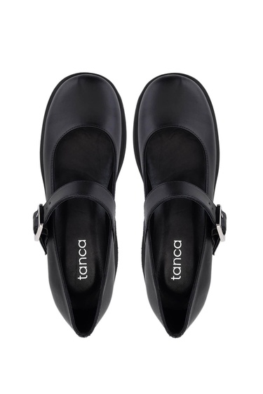  Tamer Tanca Kadın Hakiki Deri Siyah Topuklu Ayakkabı